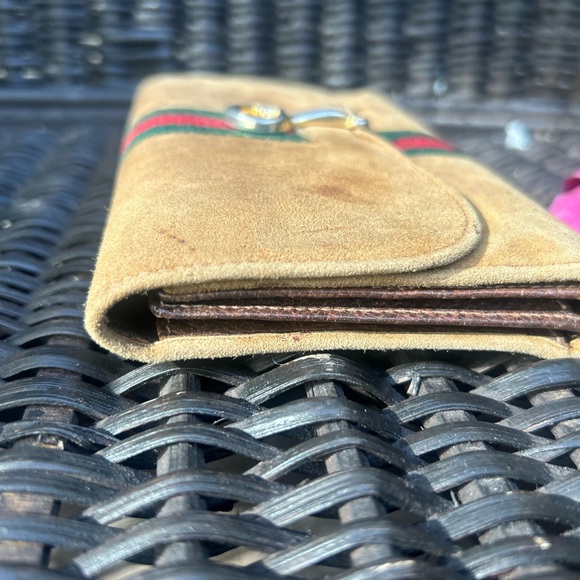 Gucci wallet suede Sherry line vintage wallet - Picture 2 of 16